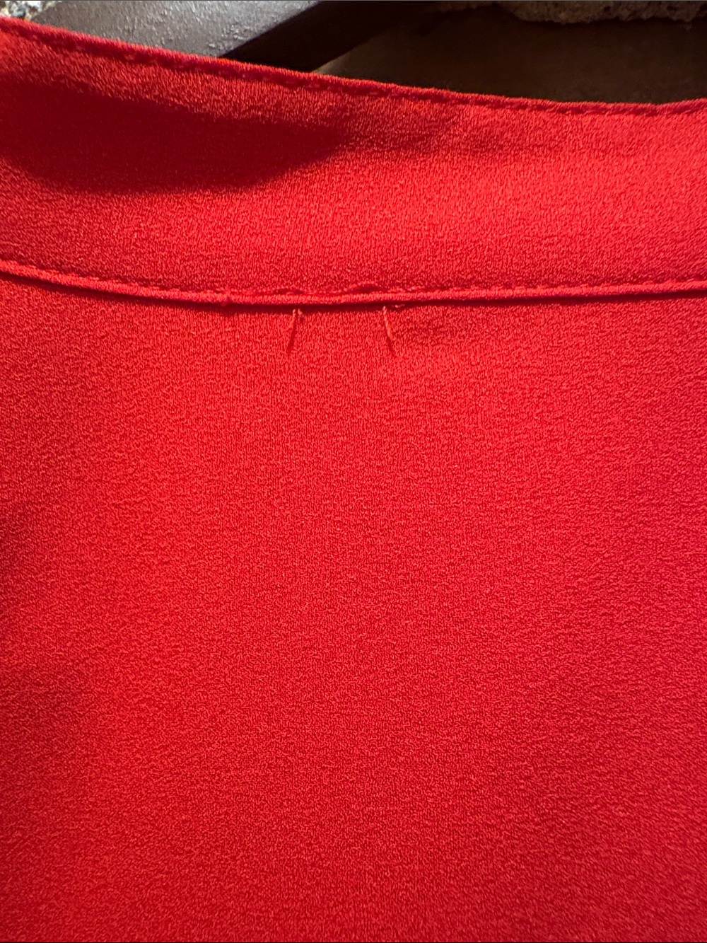 J. Crew Red Long-Sleeve & Navy Plaid Tuxedo Blouses- Two-Pack - Picture 6 of 8